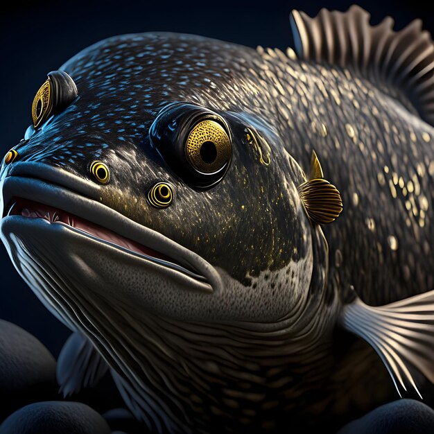 3d Rendering Atlantic Cod Animal AI Generative