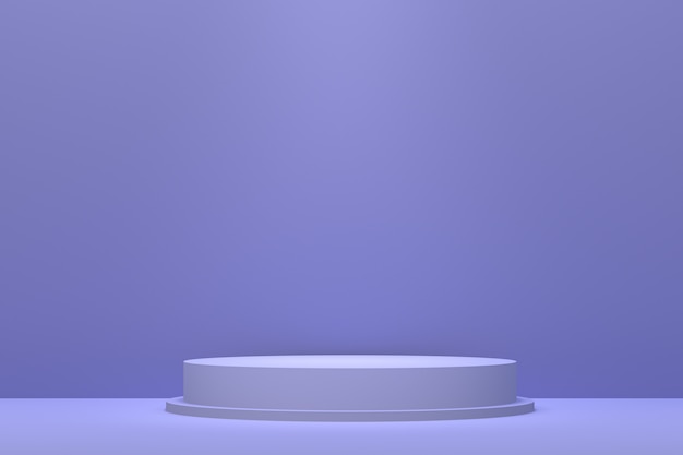 3d rendering of blue podium