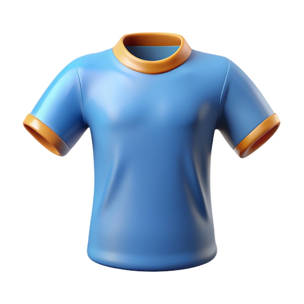 Photo 3d rendering of blue tshirt