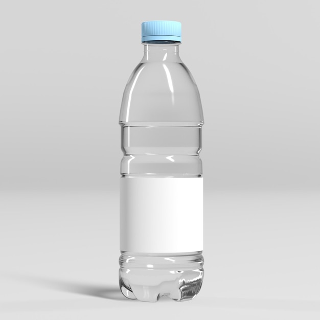 3D rendering bottle of water