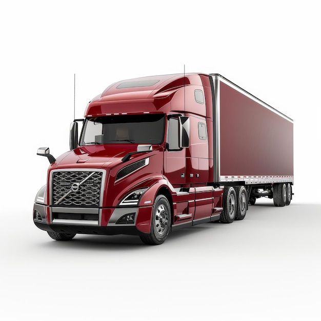 3d rendering of a brandless generic semitrailer truck