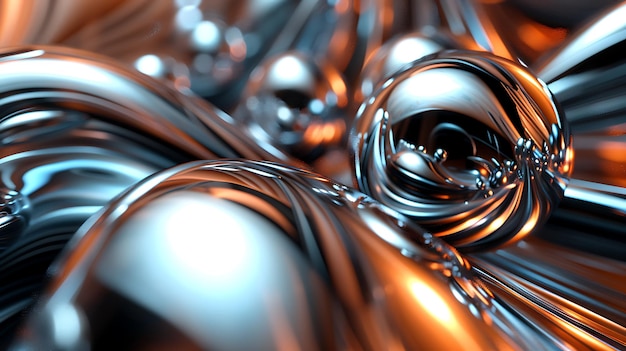 3D rendering of a bunch of glossy spheres