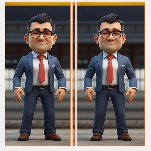 3D Rendering of Businessman Character