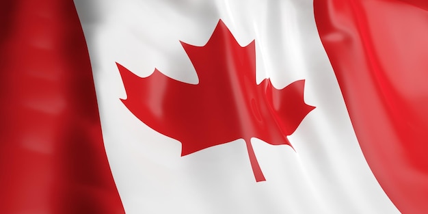 3d rendering Canada flag