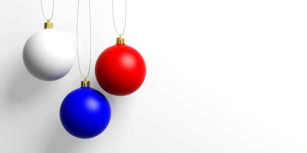 3d rendering christmas balls