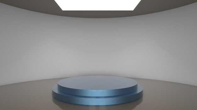 3d rendering of circle podium for show product