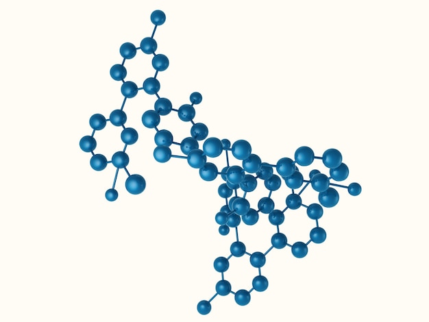 3d rendering circular molecule structure