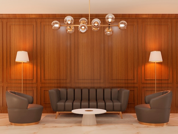 3d rendering of classic interior