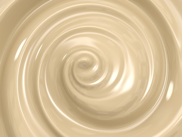 3d rendering close up of swirl foundation cream