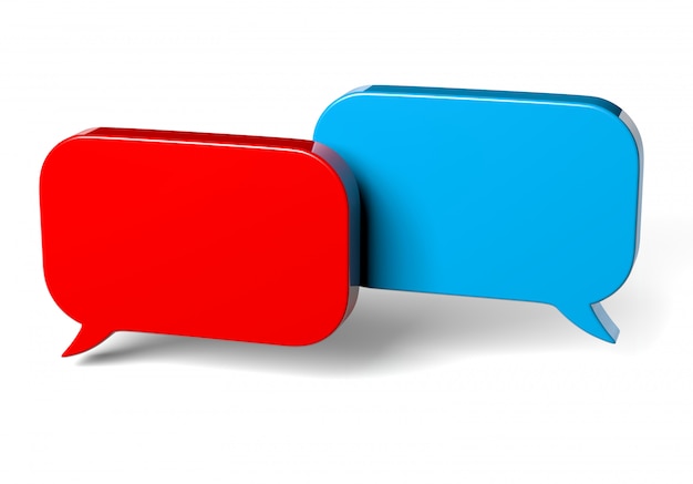 3D rendering of Colorful Speech Bubbles