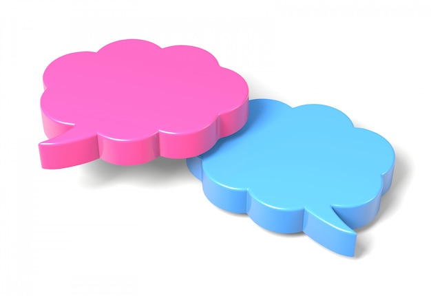 3D rendering of Colorful Speech Bubbles