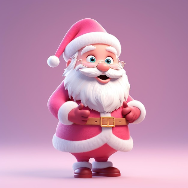 3D Rendering of a cutie santa clous