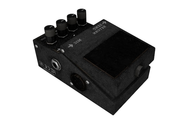 3d rendering distortion effect pedal