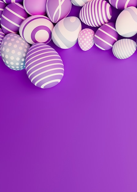 3d rendering of easter eggs