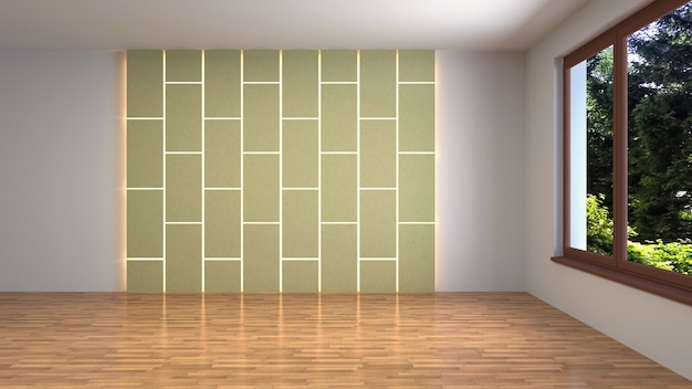 3D rendering of the empty interior room