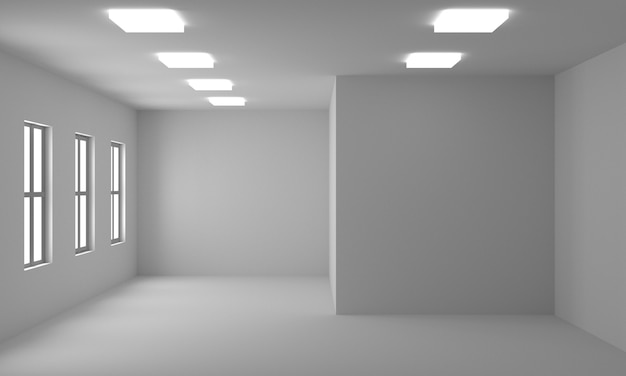 3D rendering of empty interior room