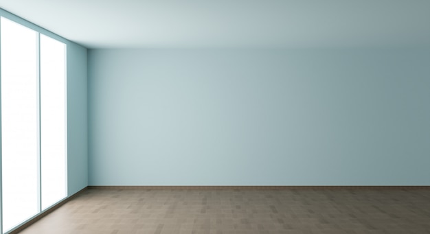 3d rendering. empty white room.