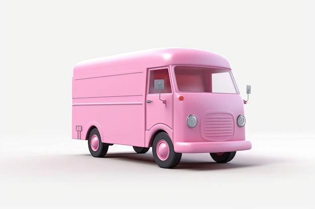 3D Rendering of a Fashionable and Dynamic Box Van