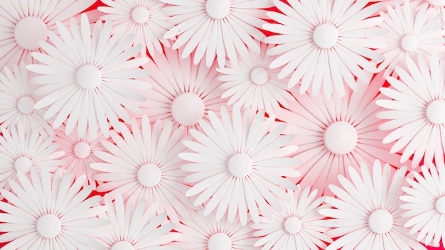 3d rendering Flower pattern