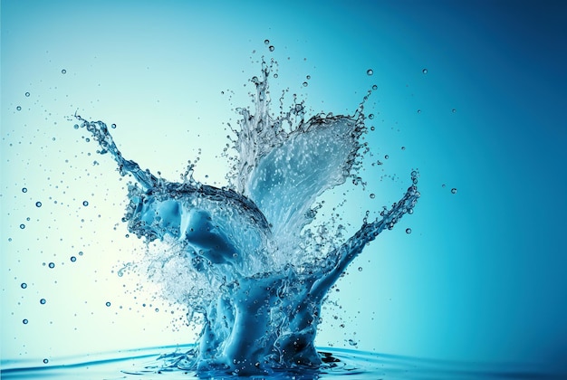 3D rendering fresh water splash