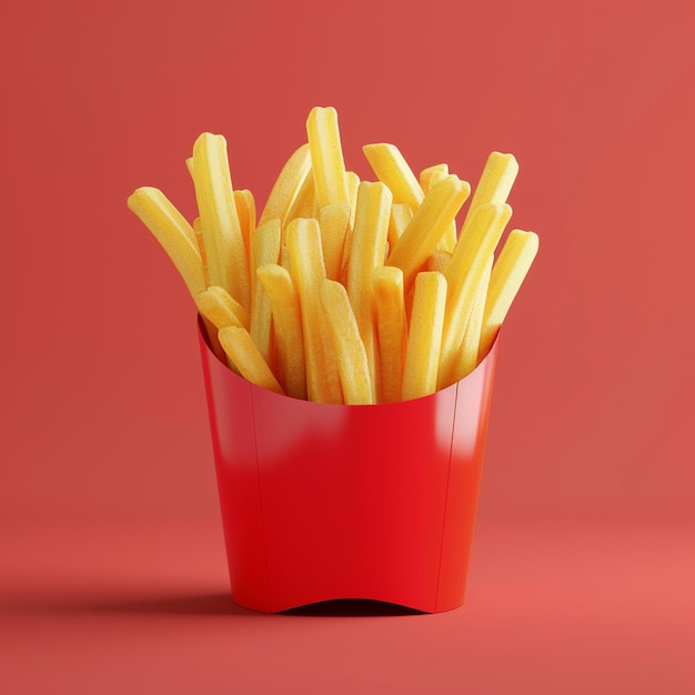 3d rendering of fried potato