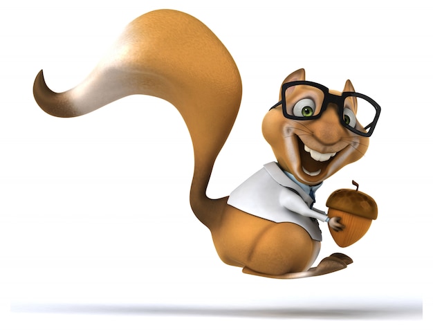 3D rendering of funny 3D rendering of funny squirrel