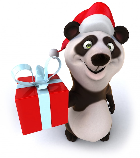 3D rendering of funny panda bear