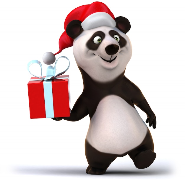 3D rendering of funny panda bear