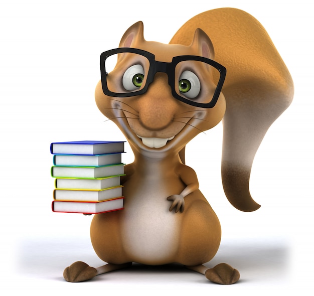 3D rendering of funny squirrel