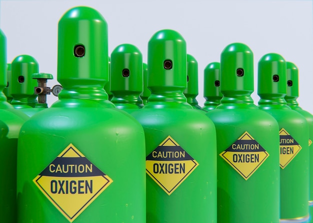 3d rendering of gas cylinder