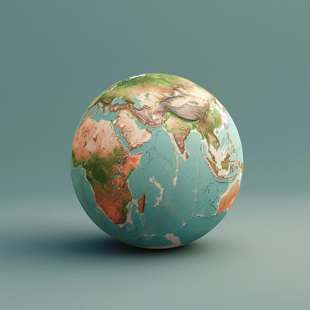 3d rendering of globe design isolated on background