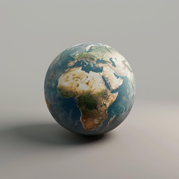 3d rendering of globe design isolated on background