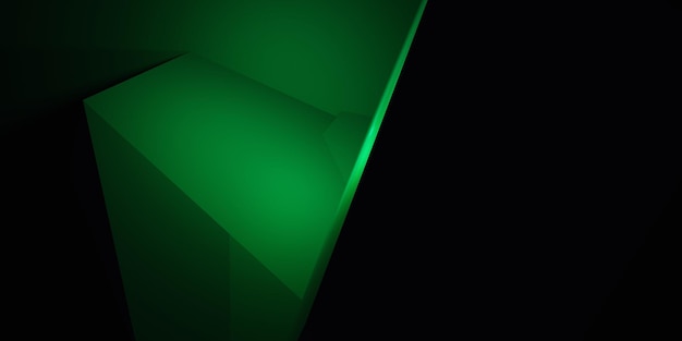 3d rendering of green abstract geometric minimal background Scene for advertising Illustration