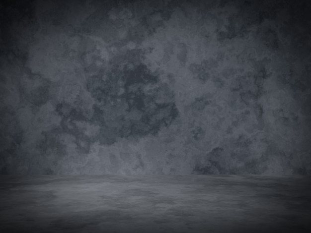 3D rendering. Grey cement wall background