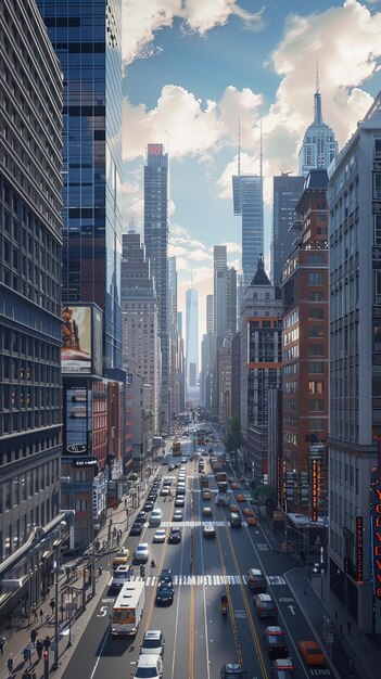 Photo 3d rendering of high detail realism city buildings