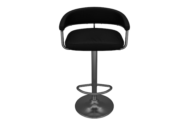 3d rendering high leather bar stool