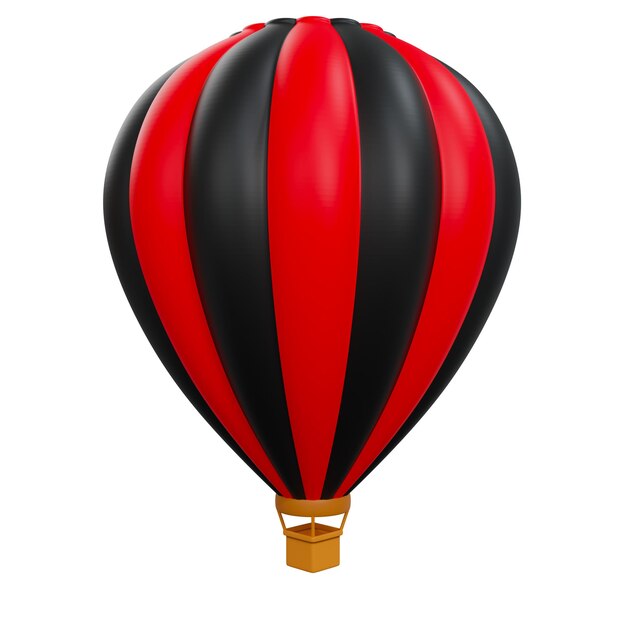 3D rendering hot air balloon isolated