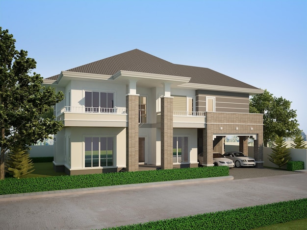 3d rendering of house Architecture