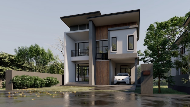 3D Rendering Of House Visualisation