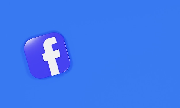 3d rendering icon logo facebook