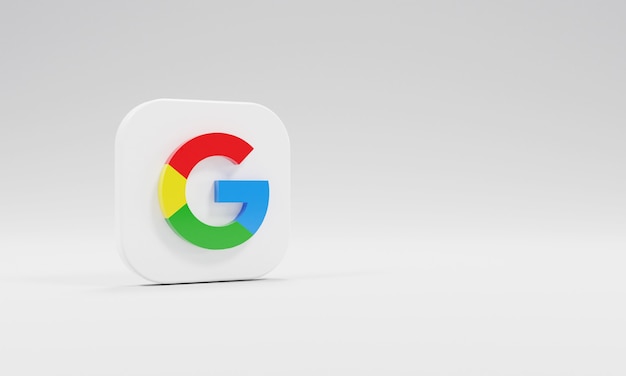 3d rendering icon logo google realistic