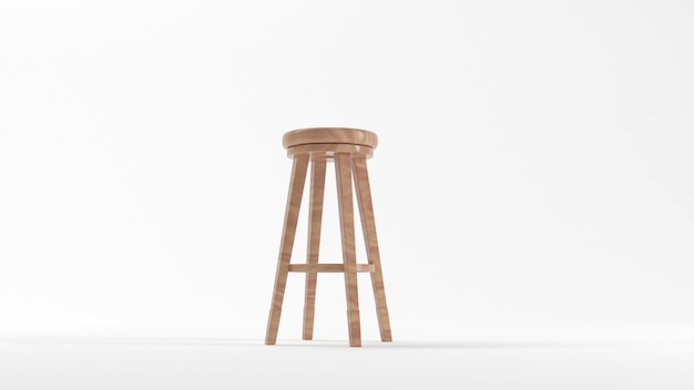 3d rendering illustration stool object