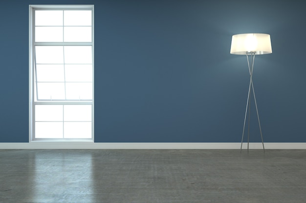 3d rendering interior of light on wall