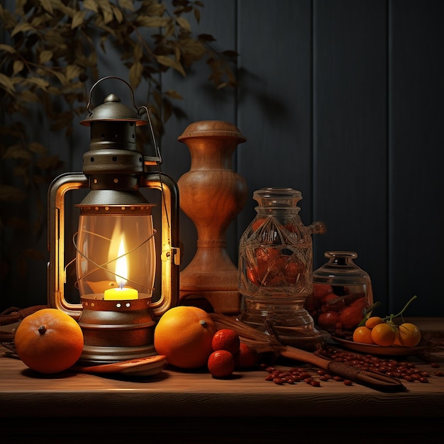 3d rendering of latern still life You might also like