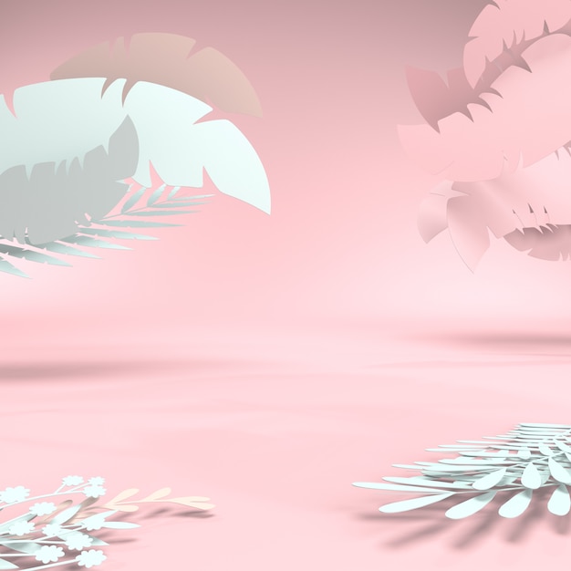 3D rendering of leaves