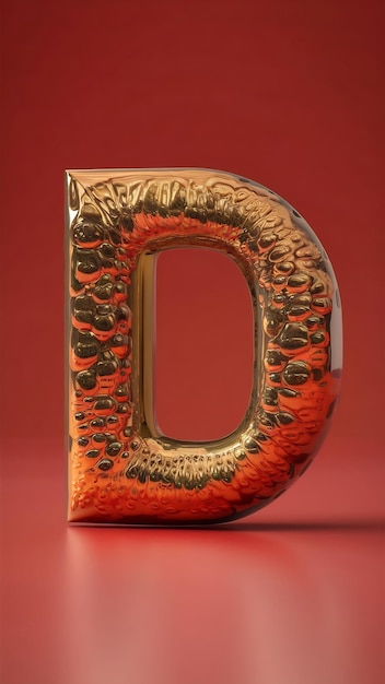 Photo 3d rendering of letter d