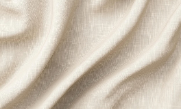 Photo 3d rendering of lightly wrinkled beige linen fabric for a natural textured background