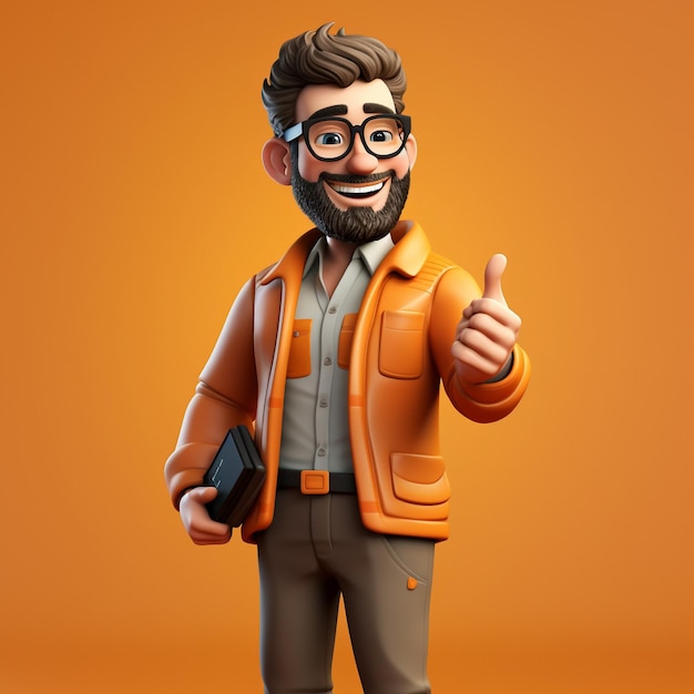 Photo 3d rendering of a man outfit ideas