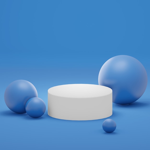 3D rendering of Minimal background, mock up scene with podium geometry shape for product display.