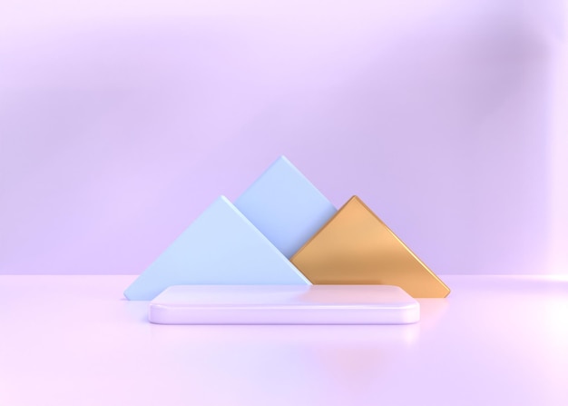 3d Rendering Minimal Geometric Podium For Product Showcase